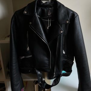 Zara faux leather biker jacket